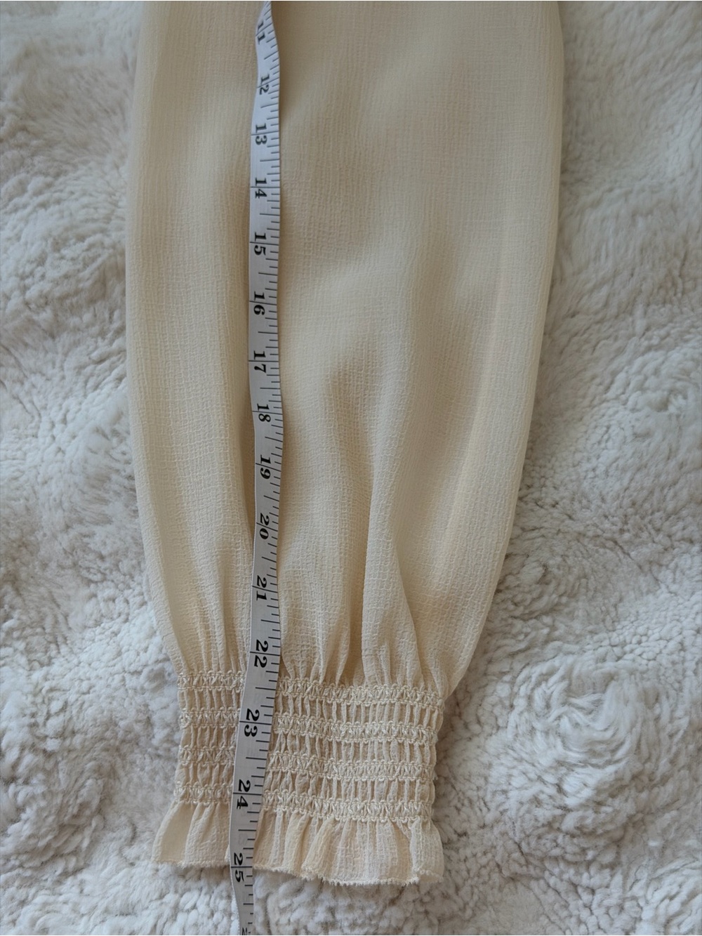 💫 SÉZANE Gasby Victoriana Ruffle Shirt Cream Ecru EU 42 US 10 L - Picture 15 of 15
